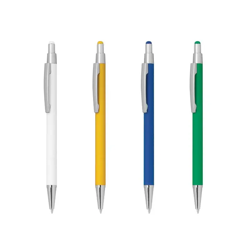 21159-XX-1 Στυλό - touch pen μεταλλικό με λαστιχένια επίστρωση - Image 1