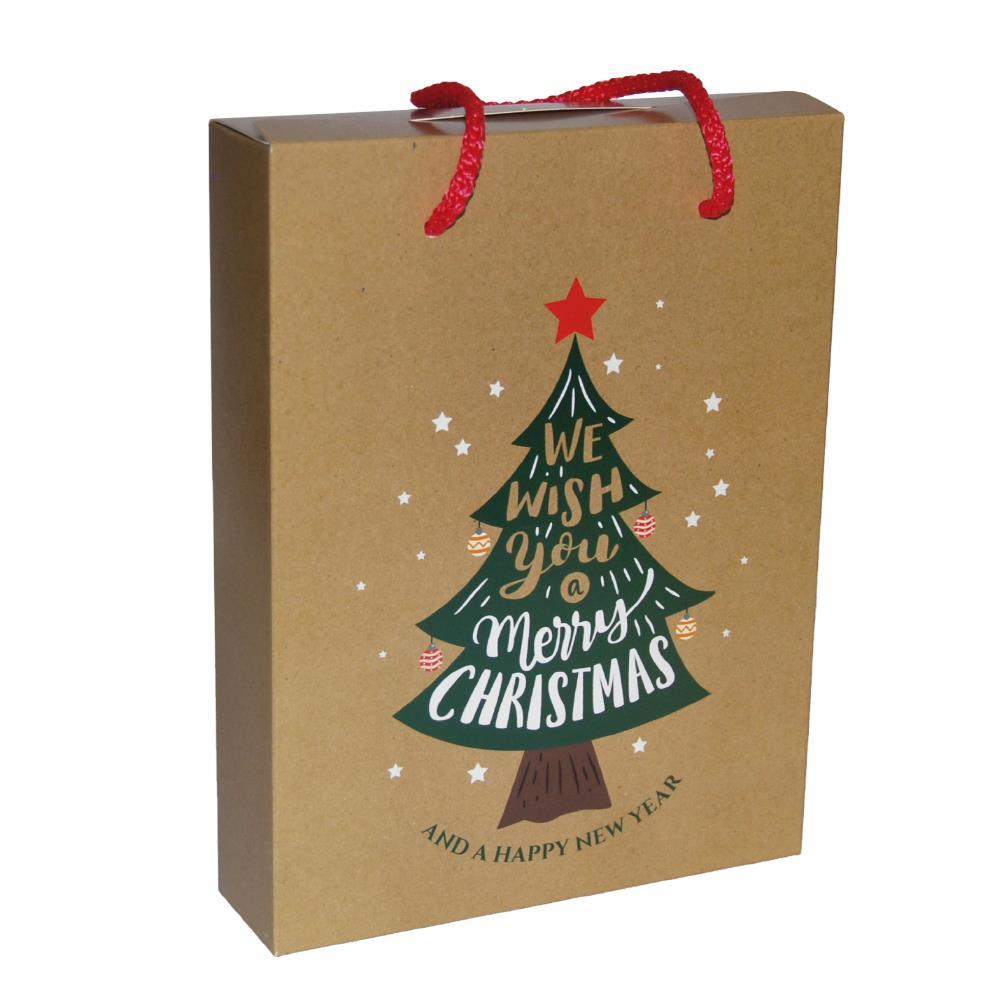 651fc4998e864225b3d428efd2497fc6 Next χάρτινη τσάντα κουτί Christmas tree Υ24,5x18,5x5εκ. Δυνατότητα εκτύπωσης - Image 1