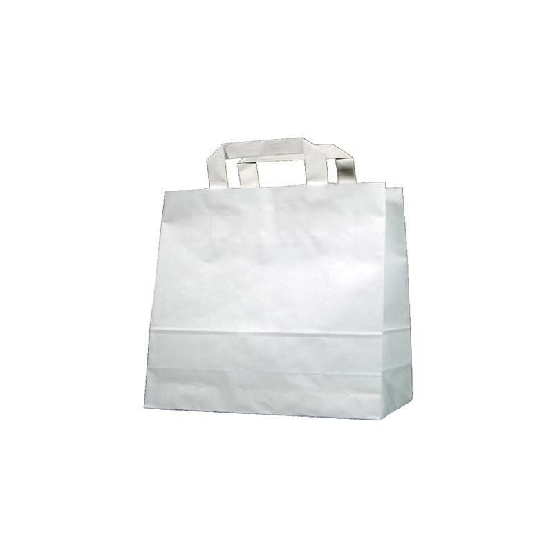 b8c61ebd14b04ca4802f8d2a1e1032d4 Next χάρτινη τσάντα delivery άσπρη με πλακέ χερούλι Υ25x26x17εκ. Δυνατότητα εκτύπωσης - Image 1