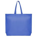 Τσάντα non woven μπλε σκούρο Υ40x54x10εκ πιέτα. Δυνατότητα εκτύπωσης