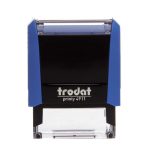 Trodat printy σφραγίδα μπλε 4911 με μαύρο μελάνι, 38x14χιλ. Δυνατότητα εκτύπωσης