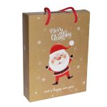 Next χάρτινη τσάντα κουτί Santa Claus Υ24,5x18,5x5εκ. Δυνατότητα εκτύπωσης